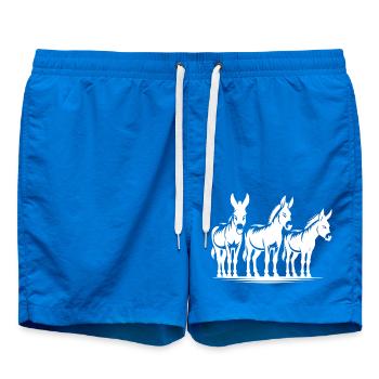 Mignon âne groupe portrait agriculteur photos - Short de bain - cobalt blue - Devant