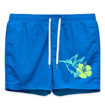 Hummingbird Bird Hibiscus - Swim Trunks - cobalt blue - Front