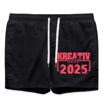 2025 - Short de bain - noir - Devant - AI Model Male 185 light (185cm)