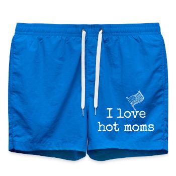 Witziges Design für Hot Mom Fans - Badeshorts - Cobalt blue - Vorne