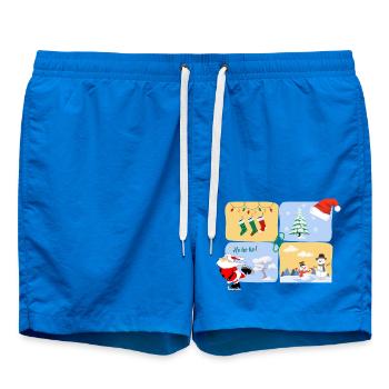 Santa Skate - Swim Trunks - cobalt blue - Front