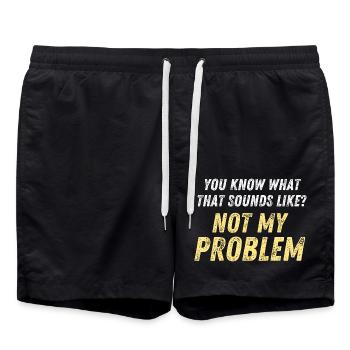 Vous savez à quoi ça ressemble ? Ce n’est pas mon problème - Short de bain - noir - Devant - AI Model Male 185 light (185cm)