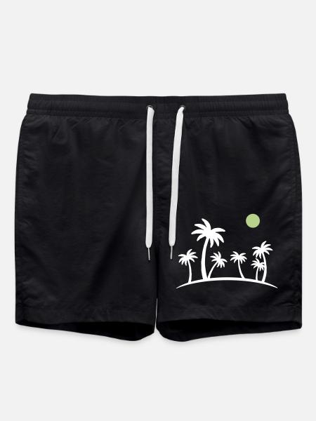 Palm trees - Swim Trunks - black