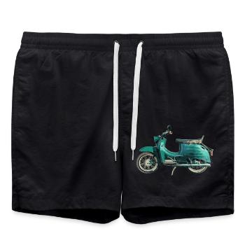 Simson Schwalbe KR51/1 - Badeshorts - Schwarz - Vorne - AI Model Male 185 light (185cm)