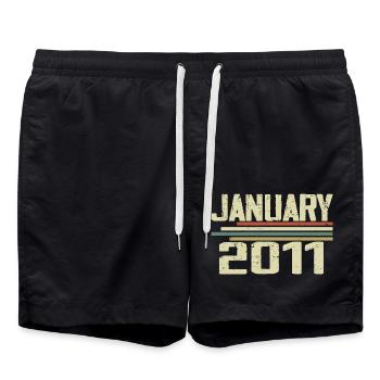 Janvier 2011 - Cadeau d’anniversaire Janvier 2011 - Short de bain - noir - Devant - AI Model Male 185 light (185cm)
