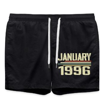 January 1996 - Birthday Gift January 1996 - Swim Trunks - black - Front - AI Model Male 185 light (185cm)