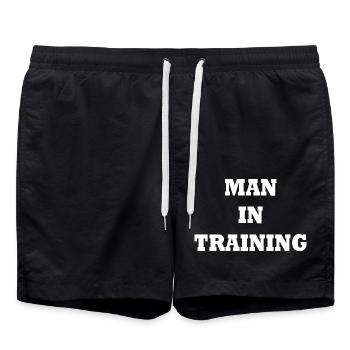 Man in Training - Short de bain - noir - Devant - AI Model Male 185 light (185cm)
