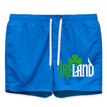 Ireland - Happy St. Patrick's Day - Shamrock - Swim Trunks - cobalt blue - Front