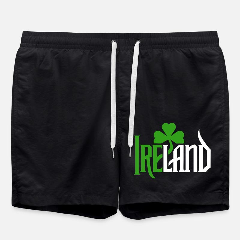 Irlande - Bonne Saint-Patrick - Shamrock - Short de bain - noir