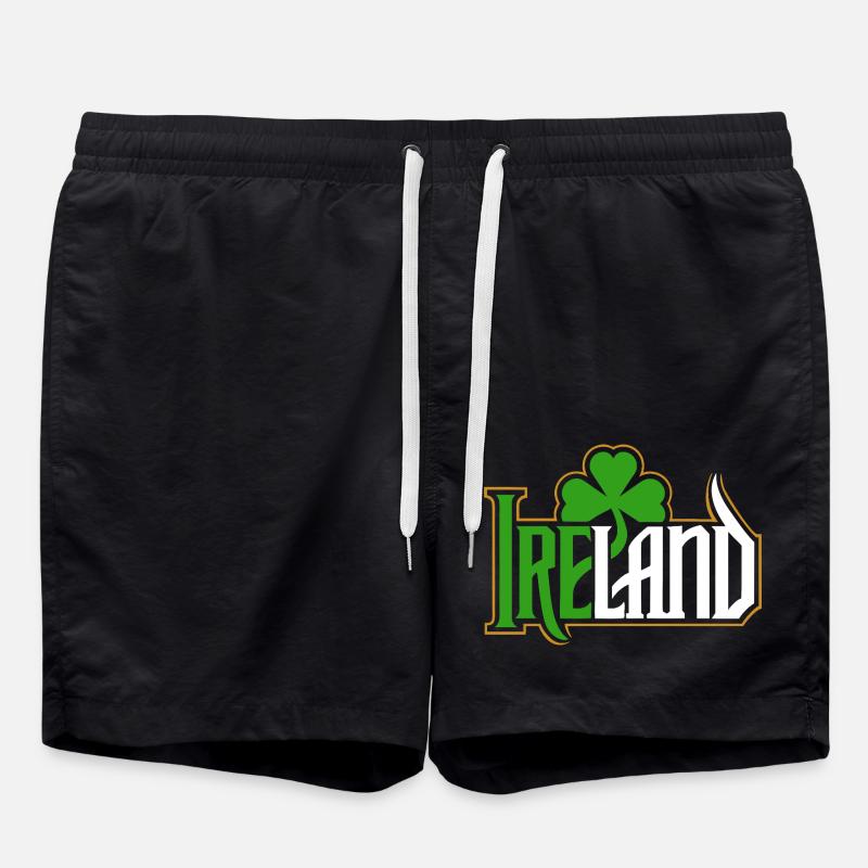 Irlande - Bonne Saint-Patrick - Shamrock - Short de bain - noir