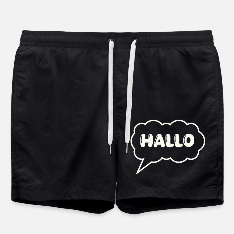 Bulle de dialogue Bonjour - Short de bain - noir