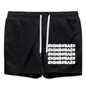 Chimborazo als Klettern - Badeshorts - Schwarz - Vorne - AI Model Male 185 light (185cm)