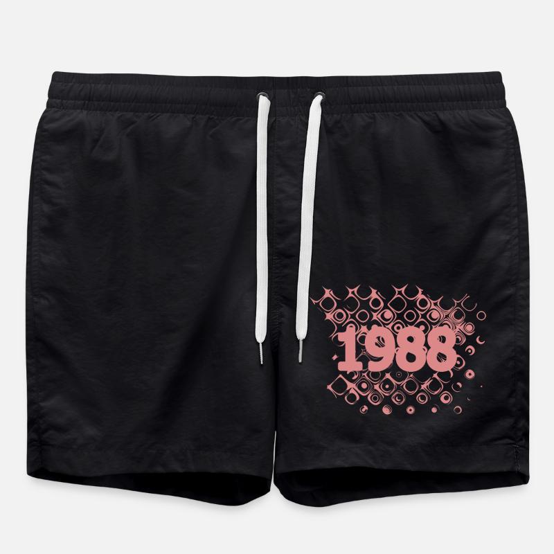 Année 1988 - Short de bain - noir