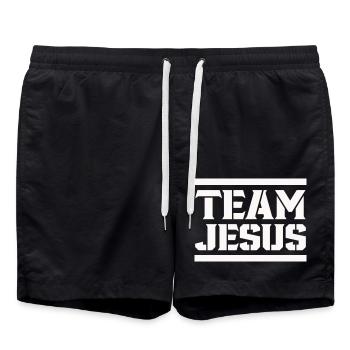 L’équipe de Jésus - Short de bain - noir - Devant - AI Model Male 185 light (185cm)