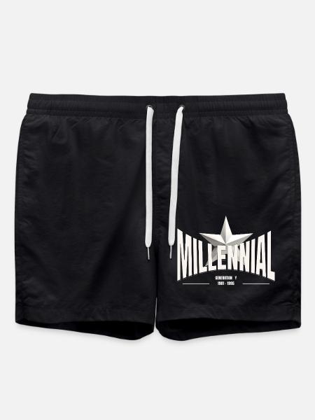 Millennial Star – Generation Y - Swim Trunks - black