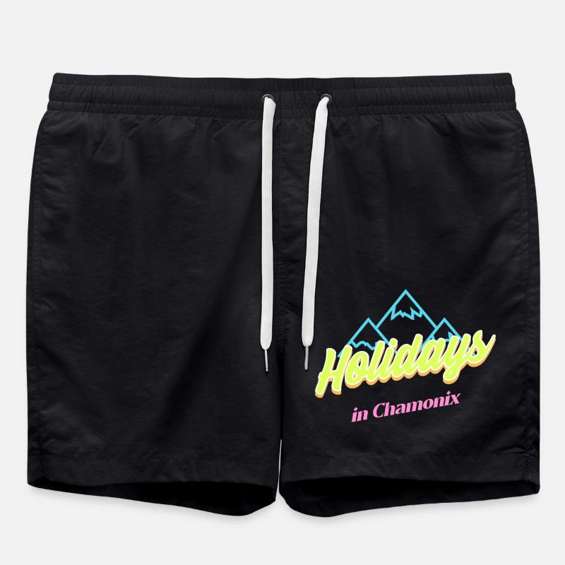 80's Hliday in Chamonix - Swim Trunks - black