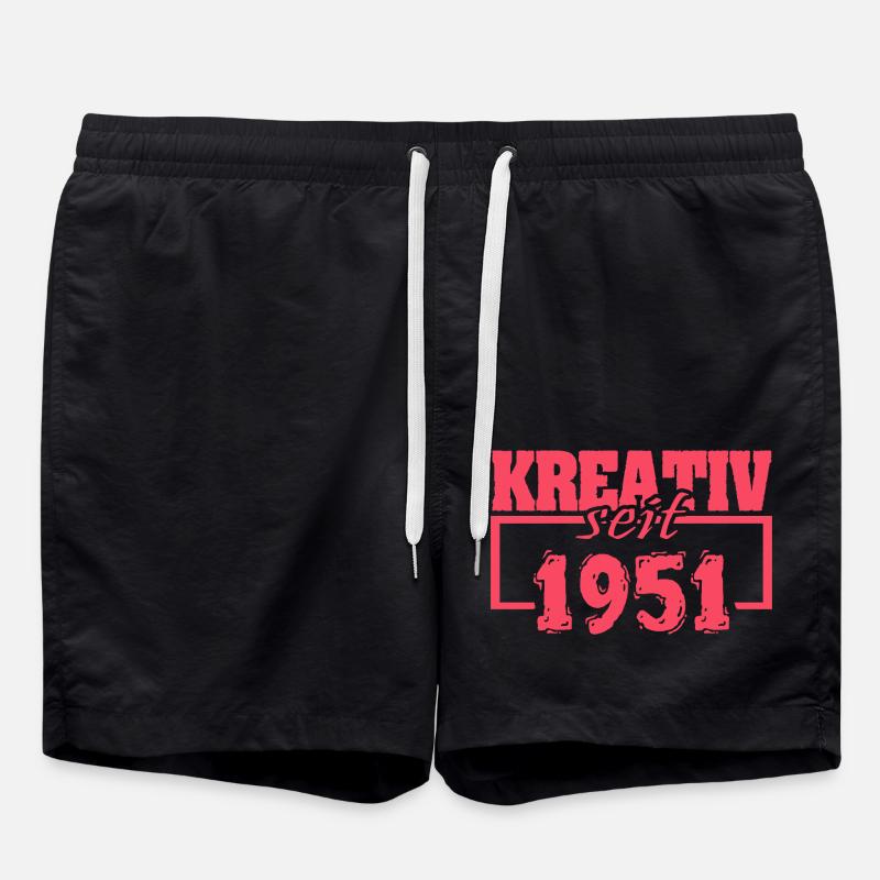 1951 - Badeshorts - Schwarz
