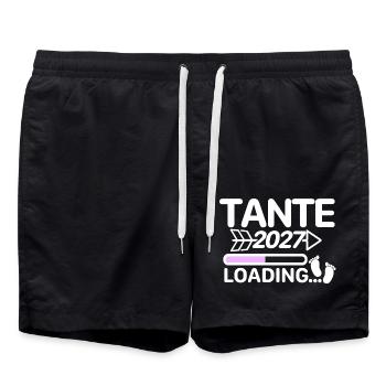 Tante 2027 Babyfüße - Badeshorts - Schwarz - Vorne - AI Model Male 185 light (185cm)