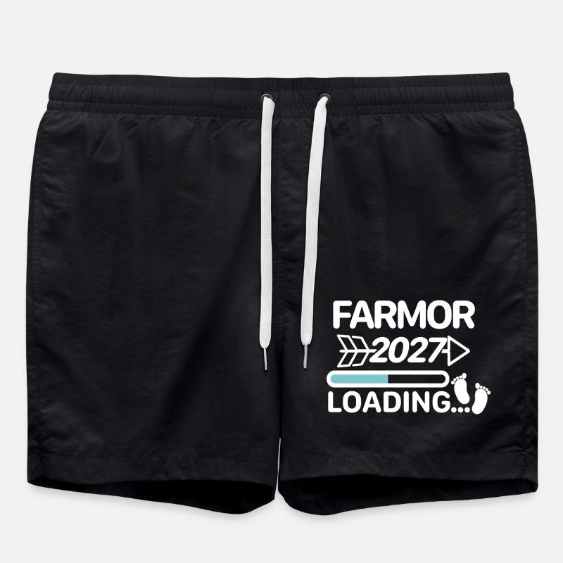 Farmor 2027 schwedisch blau - Badeshorts - Schwarz