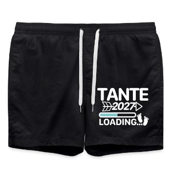 Tante 2027 - Badeshorts - Schwarz - Vorne - AI Model Male 185 light (185cm)