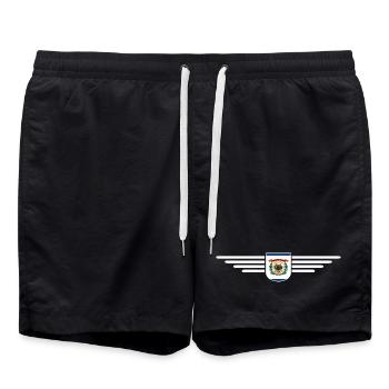 West Virginia Fan Shirt – Nature & Pride - Swim Trunks - black - Front - AI Model Male 185 light (185cm)