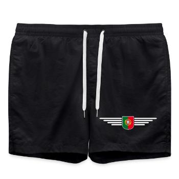 I Love Portugal, conception de tenue de t-shirt - Short de bain - noir - Devant - AI Model Male 185 light (185cm)
