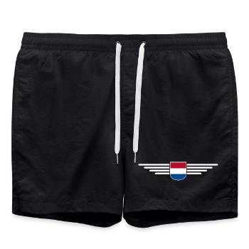 Niederlande Fan Outfit Design T-Shirt - Badeshorts - Schwarz - Vorne - AI Model Male 185 light (185cm)