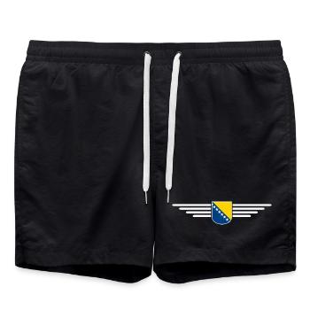 Bosnia & Herzegovina T-Shirt - Swim Trunks - black - Front - AI Model Male 185 light (185cm)