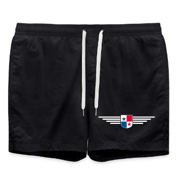 Conception du t-shirt Panama - Short de bain - noir - Devant - AI Model Male 185 light (185cm)