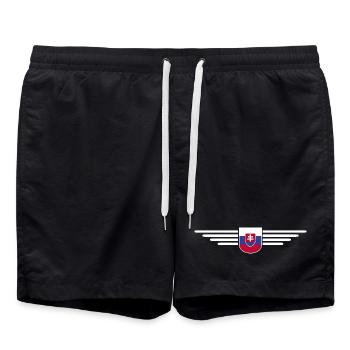 I Love Slovakia, Elegance Style Design T-Shirt - Swim Trunks - black - Front - AI Model Male 185 light (185cm)