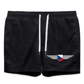Ich liebe Tschechien T-Shirt Outfit Design - Badeshorts - Schwarz - Vorne - AI Model Male 185 light (185cm)