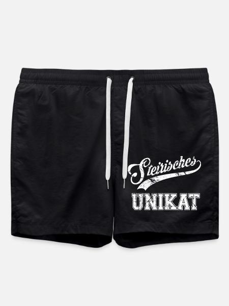Steirisches Unikat – Stolz auf die Heimat - Badeshorts - Schwarz