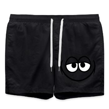 sourire cool sourire yeux heureux bouche visage luxure - Short de bain - noir - Devant - AI Model Male 185 light (185cm)