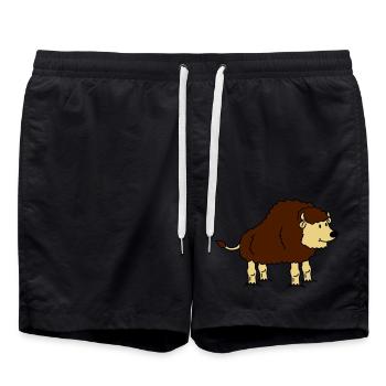 bison - Short de bain - noir - Devant - AI Model Male 185 light (185cm)