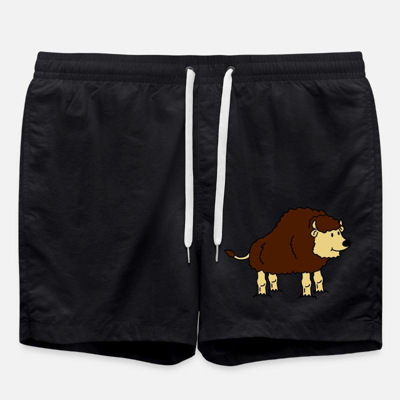 bison - Swim Trunks - black