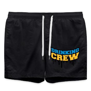 Drinking Crew Graffiti - Badeshorts - Schwarz - Vorne - AI Model Male 185 light (185cm)