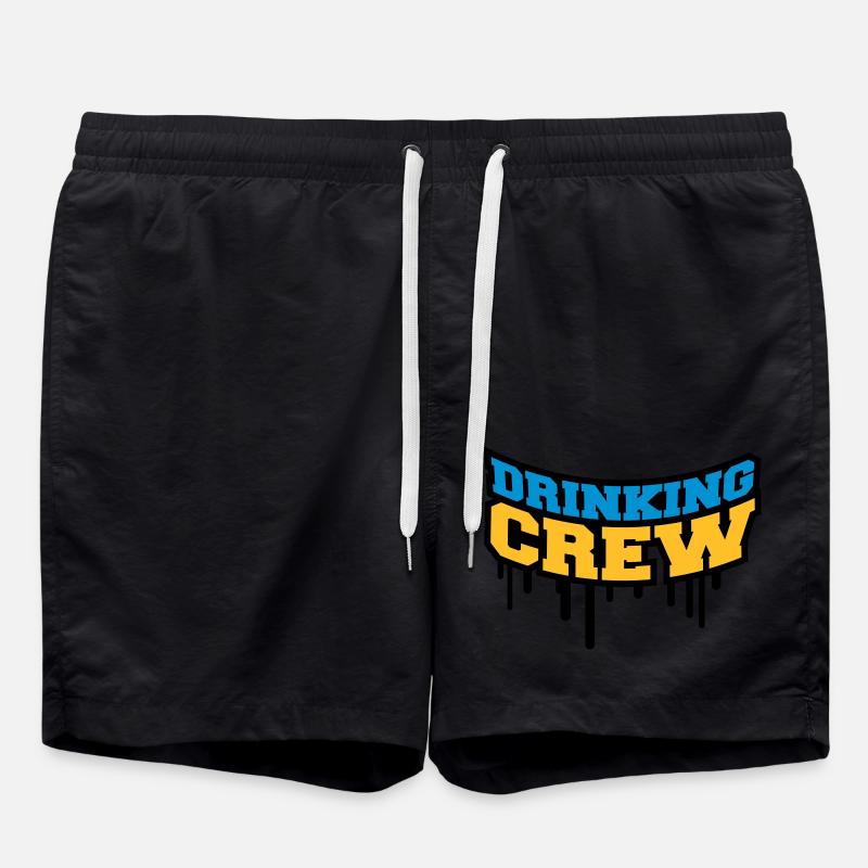 Drinking Crew Graffiti - Swim Trunks - black