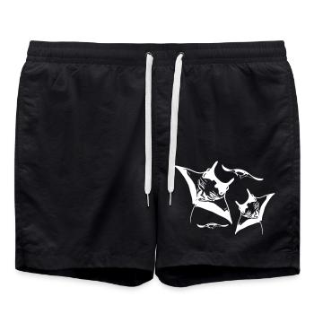 Manta Swarm - Swim Trunks - black - Front - AI Model Male 185 light (185cm)