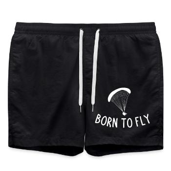 Born to Fly - Short de bain - noir - Devant - AI Model Male 185 light (185cm)