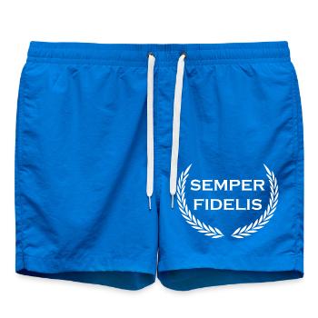 Semper Fidelis - Proverbe latin - Short de bain - cobalt blue - Devant