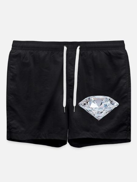 Diamant - Badeshorts - Schwarz