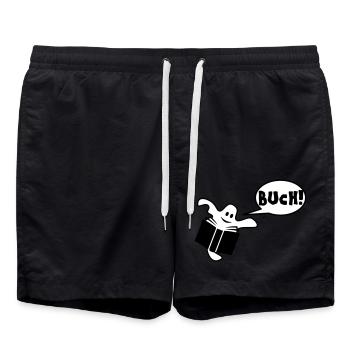 Buch - Badeshorts - Schwarz - Vorne - AI Model Male 185 light (185cm)