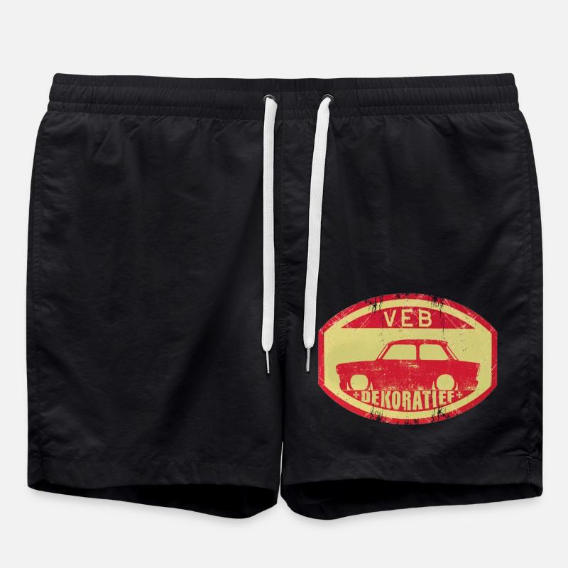  601 - VEB - Dekoratief - Badeshorts - Schwarz