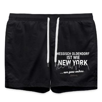 Hessisch Oldendorf - Badeshorts - Schwarz - Vorne - AI Model Male 185 light (185cm)
