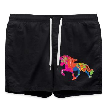 Tölter 2 splashes of colour - Swim Trunks - black - Front - AI Model Male 185 light (185cm)