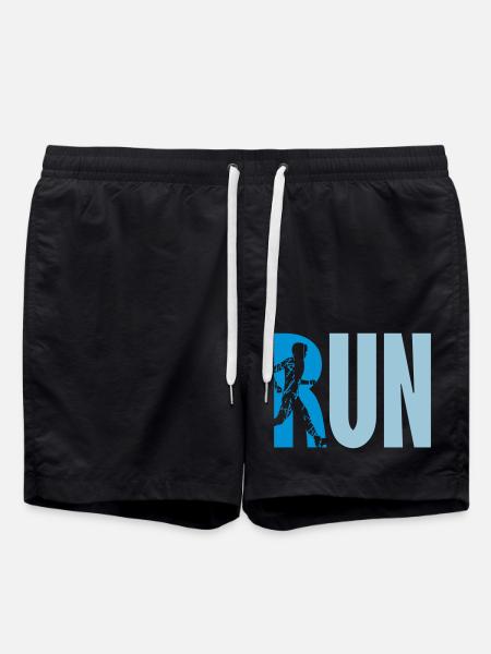 Logo Run Training - Badeshorts - Schwarz