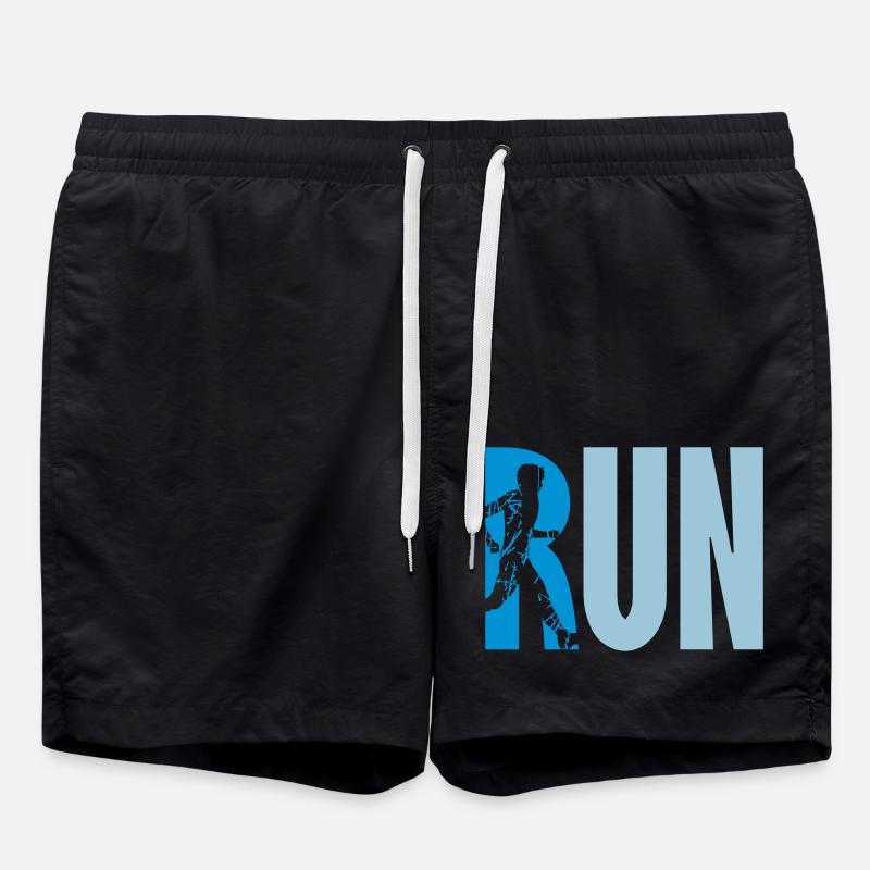 Logo Run Training - Badeshorts - Schwarz