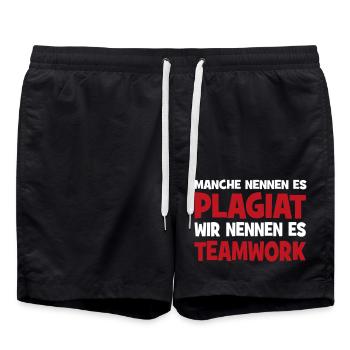 Plagiat - Badeshorts - Schwarz - Vorne - AI Model Male 185 light (185cm)