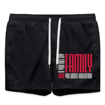 you would understand quote - Swim Trunks - black - Front - AI Model Male 185 light (185cm)