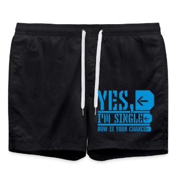 célibataire maintenant votre chance - Short de bain - noir - Devant - AI Model Male 185 light (185cm)